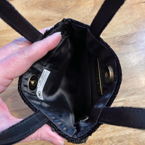 Vintage Glass Beaded Velvet Purse - Picture 4 of 5